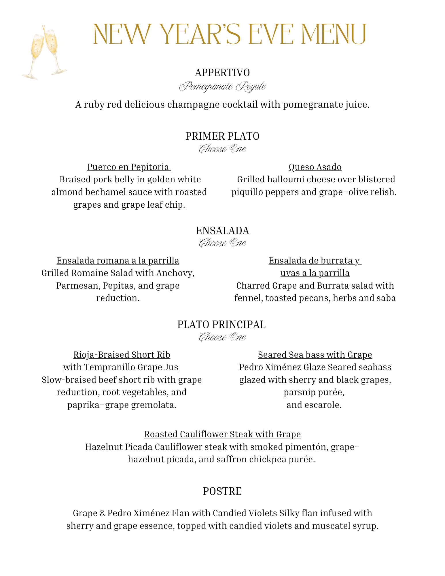 altisima new years eve 2025 dinner menu